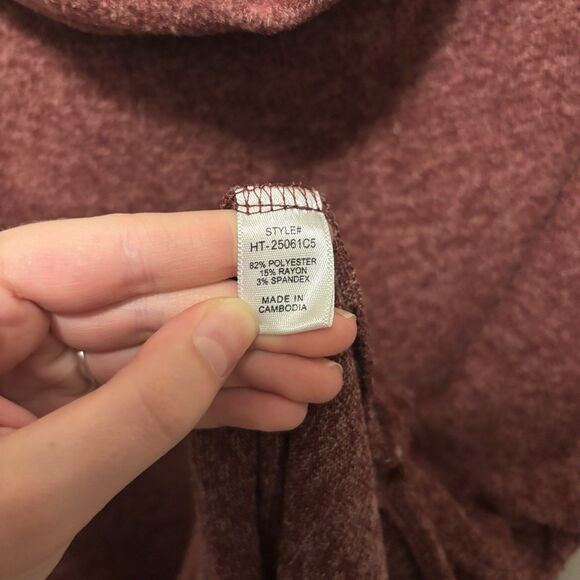 Zenana Fleece Turtleneck Fleece Tunic Size M - Picture 5 of 5